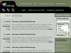 Original evolt.org site design concept